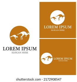 kangaroo Logo Template vector illustration