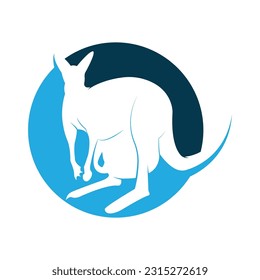 kangaroo Logo Template vector illustration