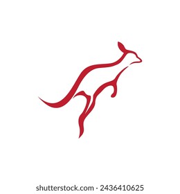 kangaroo Logo Template vector illustration