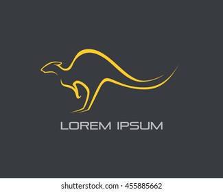 Kangaroo logo vector