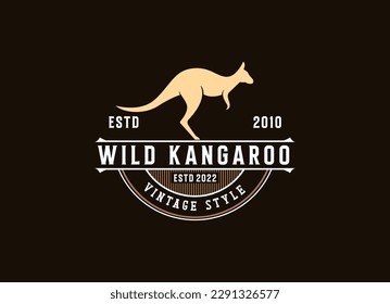 Kangaroo Logo Vector Design. Australian animal kangaroo.