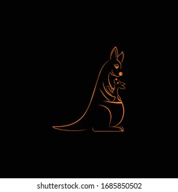 Kangaroo Logo vector design Template