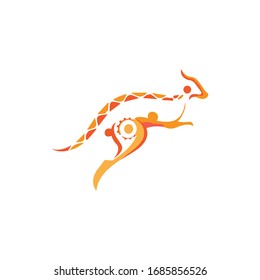 kangaroo logo vector design template