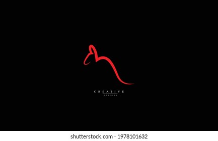 Kangaroo logo vector  design template