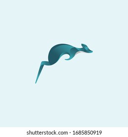 Plantillas de diseño vectorial de logotipos canguros