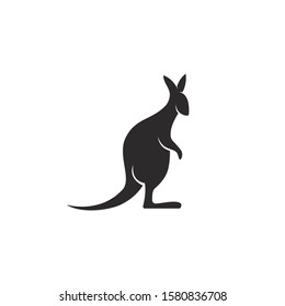 Diseño de ilustración de icono vectorial del logotipo canguro 