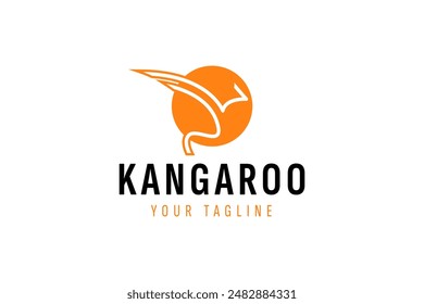 kangaroo logo vector icon illustration