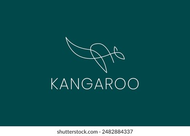 kangaroo logo vector icon illustration