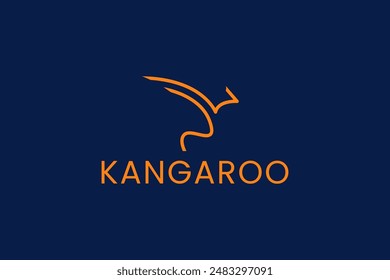 kangaroo logo vector icon illustration