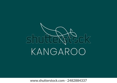 kangaroo logo vector icon illustration