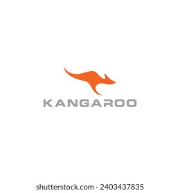 Kangaroo Logo Vector Illustration. Kangaroo Icon