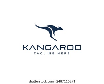 kangaroo logo vector illustration. wallaby logo template