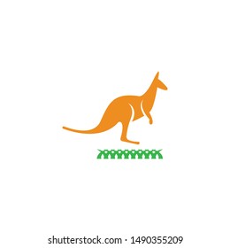 kangaroo logo vector  ilustration  template