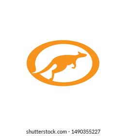 kangaroo logo vector  ilustration  template