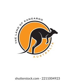 kangaroo logo vector with slogan template