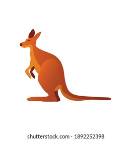 ilustración vectorial del icono de la fauna salvaje de kangaroo marsupial animal austral