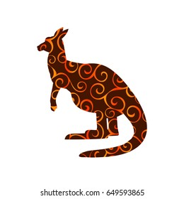 Kangaroo marsupial mammal color silhouette animal