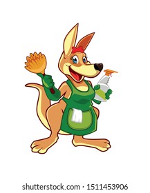 Kangaroo mascot in cartoon vector