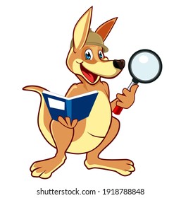 kangaroo mascot cartoon in vector 