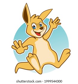 kangaroo mascot cartoon in vector