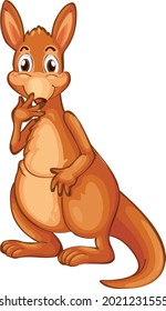 Kangaroo mascot cartoon vector design 