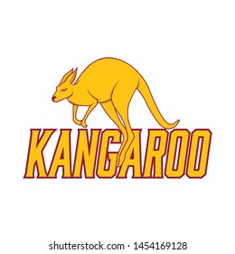 Kangaroo Mascot Logo Australia Animals Stock Vector (royalty Free 