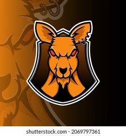 Kangaroo mascot logo, Vector illustration eps.10