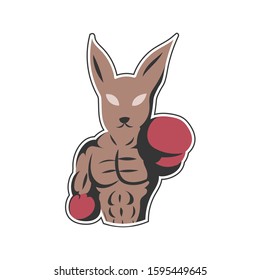 Kangaroo maskot esport logo, illustration, t shirt design