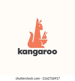 Kangaroo modern logo design icon vector.