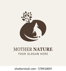 Kangaroo Mother Nature Logo