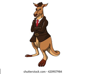 Kangaroo Occupational Character - Detective