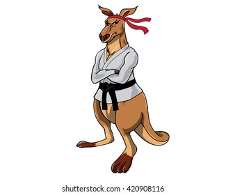 Kangaroo Occupational Character - Martial Art Sensei