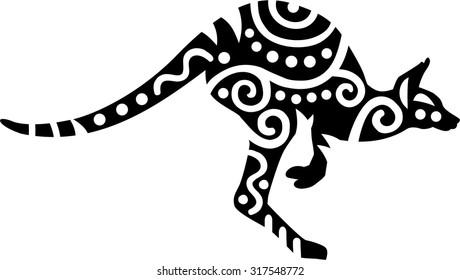 Kangaroo with pattern