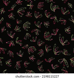 Kangaroo Paw Plant Seamless Pattern. Australian Native Flora Vector Stock Illustration. Perfect For Textile, Wallpaper, Fabrics And Clothing.