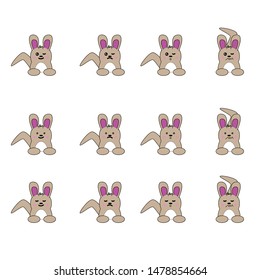 kangaroo, pet emoticon or smile icon for user interface