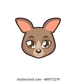 Kangaroo portrait illustration