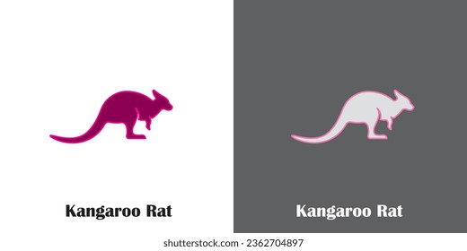 Kangaroo rat animal vector logo design
