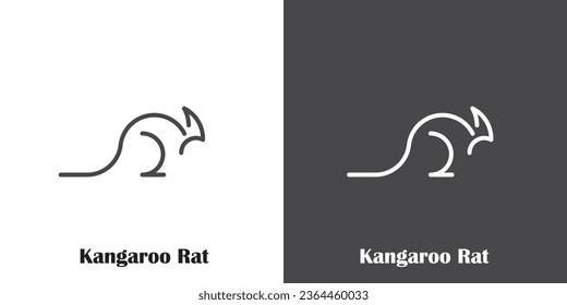 Kangaroo rat animal vector logo design