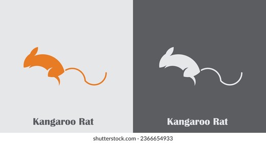 Diseño del logotipo del vector animal de rata canguro