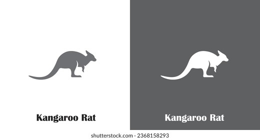 Diseño del logotipo del vector animal de rata canguro