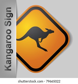 kangaroo road sign