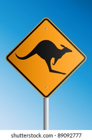 Kangaroo Roadsign