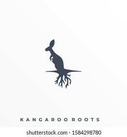 Kangaroo Roots Illustration Vector Template. Suitable for Creative Industry, Multimedia, entertainment, Educations, Shop, and any related business