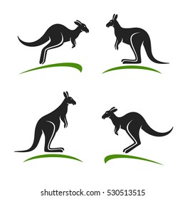 Kangaroo set. Vector