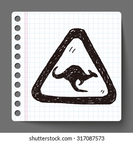 Kangaroo sign doodle
