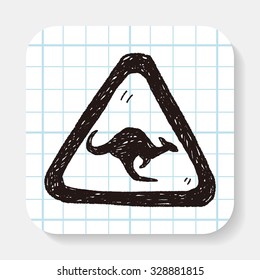 Kangaroo sign doodle