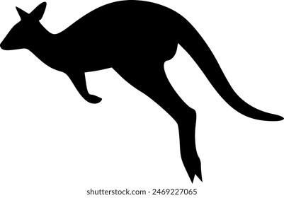 Kangaroo sihouette.  animal. vector.  art