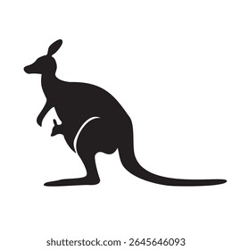 design de silhueta de canguru. Símbolo animal da Austrália.