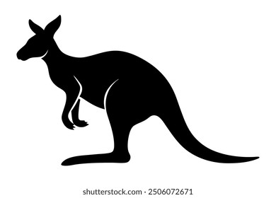 kangaroo silhouette, kangaroo icon vector illustration, kangaroo logo