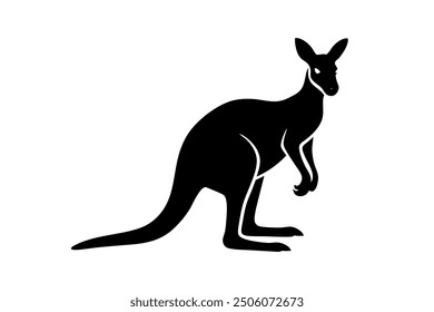 kangaroo silhouette, kangaroo icon vector illustration, kangaroo logo